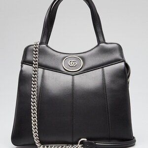 Gucci Black Quilted Leather Petite GG Small Tote Bag